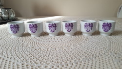 Alföldi porcelán stampedlis pohár 6 db.