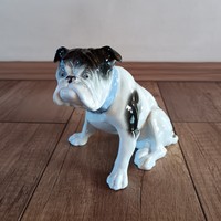 Régi GDR német porcelán angol bulldog kutya figura