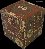 Home Textile Pouf (Made from Recycled Antique Rug)