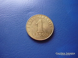 ÉSZTORSZÁG 1 KROON 1998 OROSZLÁN! SÁRGARÉZ!