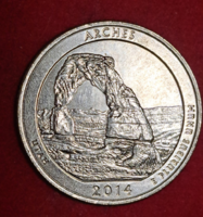 2014.  Arches emlék USA negyed dollár (440)