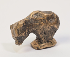 Miniatűr medve / maci  bronz figura - "szobor"