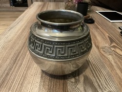 Ezüstözött impozáns görög mintás váza