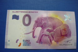 NÉMETORSZÁG 0 EURO 2017 MÜNSTER MAJOM GORILLA ELEFÁNT PINGVIN! RITKA EMLÉK PAPÍRPÉNZ