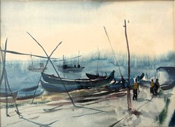 Szalóky Sándor watercolor painting