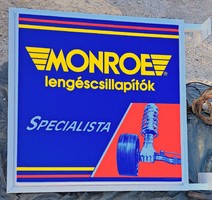 Nagyméretű kétoldalas MONROE világítós reklámtábla