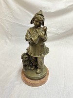 Siklódy Lőrinc - három jó pajtás kisplasztika (bronz)