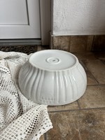 24.5 cm Gyönyörű  Zsolnay Hungária fehér  porcelán pogácsástál tál pörköltes levesestál nosztalgia