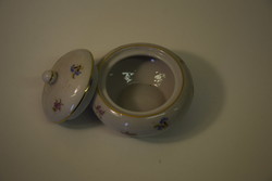 Kispesti virágmintás porcelán cukortartó-A051