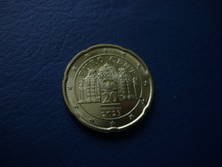 AUSZTRIA 20 EURO CENT 2023 BELVEDERE! UNC! RITKA!