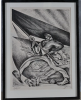 Zilzer Gyula (1898, Budapest-1969, New York): Gonfalonier, litográfia