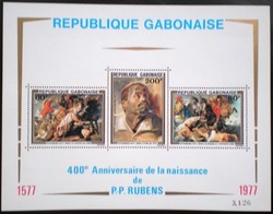 Kb28 / Gabon 1977 Rubens blokk postatiszta