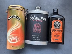 KIÁRUSÍTÁS! -50%—  Ballantines, Baileys, Jägermeister fém doboz