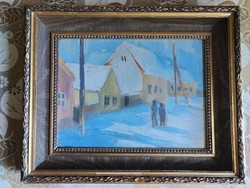 Lakatos József képzőművész 1938-2020  - Téli utca