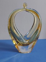 ! Heart-shaped glass basket designed by Hana Machovska - serving Bohemia Czech glass  - 660
