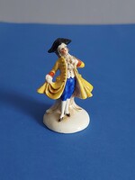 ! Férfi György-korabeli ruhában, hibátlan állapotban! Kisméretű sorszámozott német porcelán - 657