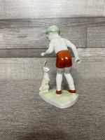 Aquincum Budapest kisfiú porcelán figura