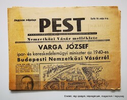 1940 április 26 május  6  /  PEST  /  Régi ÚJSÁGOK KÉPREGÉNYEK MAGAZINOK Ssz.:  26894