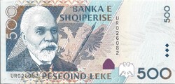 500 leke lek 2001 Albánia UNC