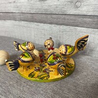 Vintage golyóhúzogatós fa játék madaras egyensúlyérzék javításhoz