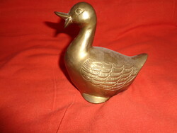 Brass Sitting Duck Sculpture