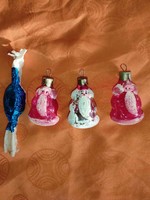 Karácsonyfadísz - mini télapók együtt 3 db