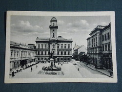 Képeslap,Kolozsvár,Klapka tér,szobor látkép,részlet,1940-