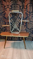 Réz papucsos!!! Mid century exkluzív skandináv v. stil. virágtartó állvány Formica borítással 1960