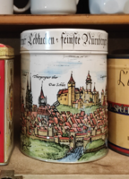 Német kakaós / teás vintage fém doboz