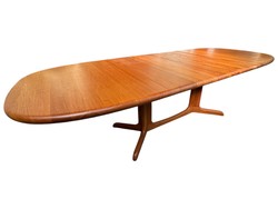 JUUL KRISTENSEN DESIGN - DÁN ÉTKEZŐASZTAL TEAKFÁBÓL KÉSZÜLT BÚTOR RITKASÁG 4-6-8 személyes bővíthető