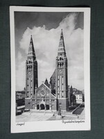 Képeslap,Szeged,Fogadalmi templom látkép,részlet, 1941-