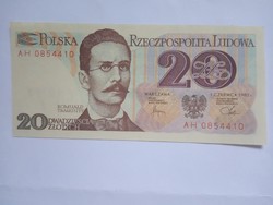 Unc 20  Zloty Lengyelország  1982 !!