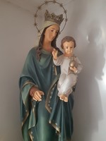 Mária Királynő kis Jézussal - szobor, állvánnyal,,  Königin Maria mit Jesuskind Statue