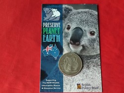 NIUE ONE DOLLAR / 1 DOLLÁR 2020 KOALA! II.ERZSÉBET IDŐS! RITKA! UNC! COINCARD!