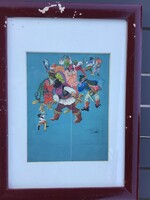 Róna Emy (1904-1988): Babszem Jankó könyvborító eredeti festménye képméret: 14x18 cm