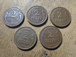 ! 5 db szebb 2 pengő-filléres egyben - 727