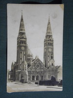 Képeslap,Szeged Fogadalmi templom látkép,részlet,1910-