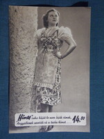 Képeslap,Budapest,Magyar Divatcsarnok áruház,Tüdős Klára ruha kollekció sorozat 6. sz. ,1940-