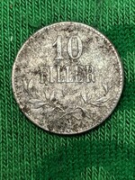 10 Fillér 1915 ! Vas ! Ritka !