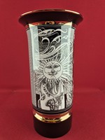 Hollóházi Szász Endre 26 cm-es váza