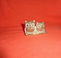 Brass Owl Pair Sculpture