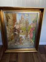 Szabó Vladimir: Zene, olaj-fa 50x40 cm