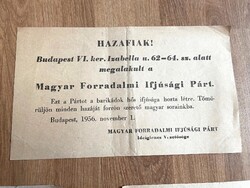 Régi 1956-os röplapok, forradalmi felhívások, szovjet városparancsnokság felhívása