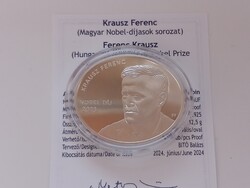 Krausz Ferenc ezüst pénzérme