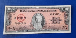 CUBA Kuba  100 pesos 1959 .
