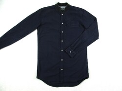 EREDETI CALVIN KLEIN ELONGATED FIT (S) ELEGÁNS HOSSZÚ UJJÚ FÉRFI SÖTÉTKÉK ING