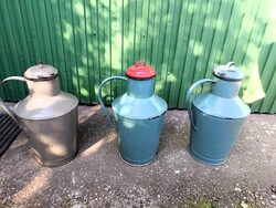 Bonyhádi, karcagi zománcozott antik, vintage, retró 7 literes kanna, vizeskanna
