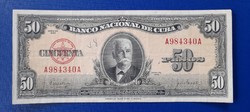 CUBA Kuba  50 pesos 1950 .