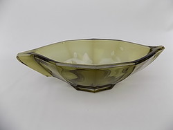 Art deco Rudolf Schröter ovális üvegtál- 1930 k. Rudolfshütte