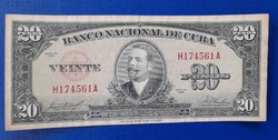 CUBA Kuba  20 pesos 1958 .